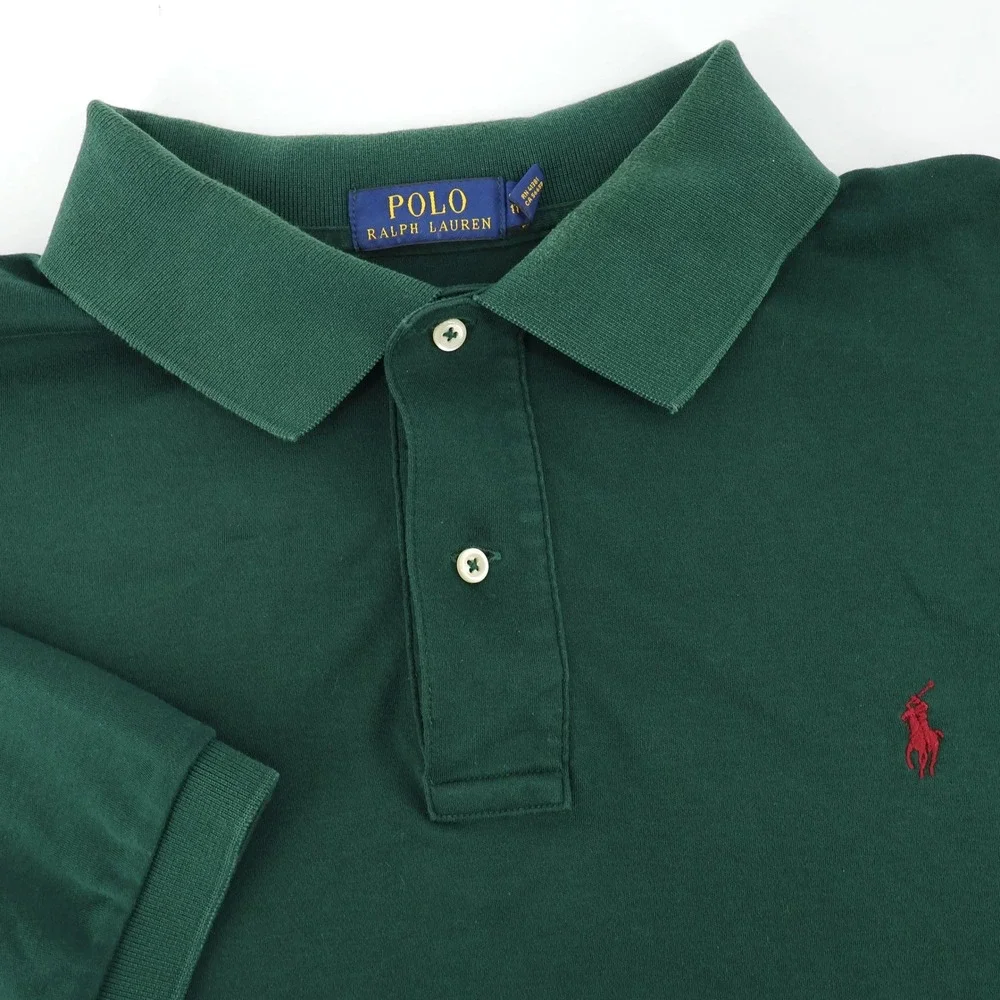 Polo Ralph‎ Lauren Men's Classic Fit Green Polo Shirt Red Pony Logo Size 1XB